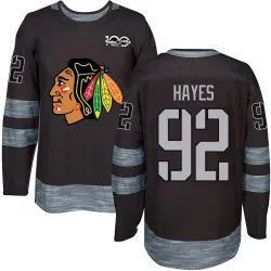 Men's Gavin Hayes Chicago Blackhawks 1917-2017 100th Anniversary Jersey - Black Authentic