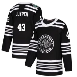 Men's Jalen Luypen Chicago Blackhawks 2019 Winter Classic Jersey - Black Authentic