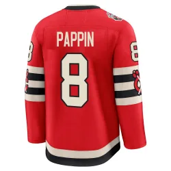 Men's Jim Pappin Chicago Blackhawks Red 2025 Winter Classic Jersey - Black Premium