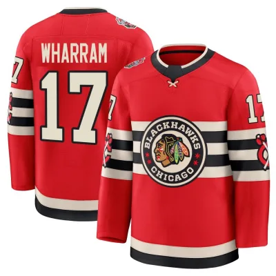 Men's Kenny Wharram Chicago Blackhawks Red 2025 Winter Classic Jersey - Black Premium