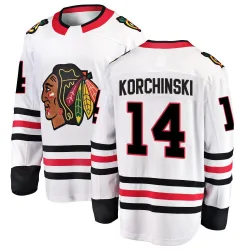 Men's Kevin Korchinski Chicago Blackhawks Away Jersey - White Breakaway