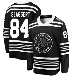 Men's Landon Slaggert Chicago Blackhawks 2019 Winter Classic Jersey - Black Breakaway