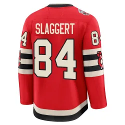 Men's Landon Slaggert Chicago Blackhawks Red 2025 Winter Classic Jersey - Black Premium