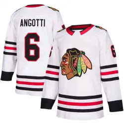 Men's Lou Angotti Chicago Blackhawks Away Jersey - White Authentic