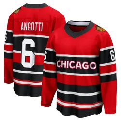 Men's Lou Angotti Chicago Blackhawks Red Special Edition 2.0 Jersey - Black Breakaway