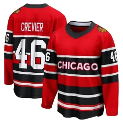 Men's Louis Crevier Chicago Blackhawks Red Special Edition 2.0 Jersey - Black Breakaway