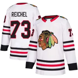 Men's Lukas Reichel Chicago Blackhawks Away Jersey - White Authentic