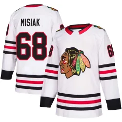 Men's Martin Misiak Chicago Blackhawks Away Jersey - White Authentic