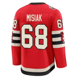 Men's Martin Misiak Chicago Blackhawks Red 2025 Winter Classic Jersey - Black Premium