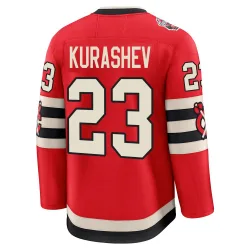 Men's Philipp Kurashev Chicago Blackhawks Red 2025 Winter Classic Jersey - Black Premium