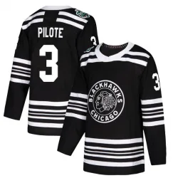 Men's Pierre Pilote Chicago Blackhawks 2019 Winter Classic Jersey - Black Authentic