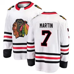 Men's Pit Martin Chicago Blackhawks Away Jersey - White Breakaway