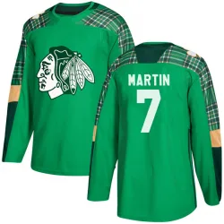 Men's Pit Martin Chicago Blackhawks St. Patrick's Day Practice Jersey - Green Authentic