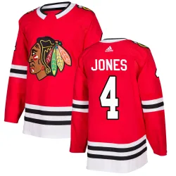 Men's Seth Jones Chicago Blackhawks Red Home Jersey - Black Authentic