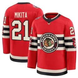 Men's Stan Mikita Chicago Blackhawks Red 2025 Winter Classic Jersey - Black Premium