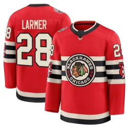 Men's Steve Larmer Chicago Blackhawks Red 2025 Winter Classic Jersey - Black Premium