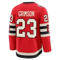 Men's Stu Grimson Chicago Blackhawks Red 2025 Winter Classic Jersey - Black Premium