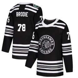 Men's TJ Brodie Chicago Blackhawks 2019 Winter Classic Jersey - Black Authentic