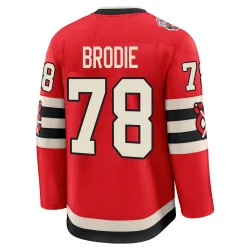 Men's TJ Brodie Chicago Blackhawks Red 2025 Winter Classic Jersey - Black Premium