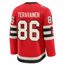 Men's Teuvo Teravainen Chicago Blackhawks Red 2025 Winter Classic Jersey - Black Premium