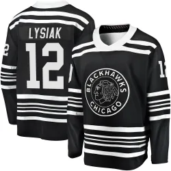 Men's Tom Lysiak Chicago Blackhawks Alternate 2019/20 Premier Jersey - Black Breakaway