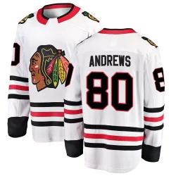 Men's Zach Andrews Chicago Blackhawks Away Jersey - White Breakaway