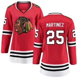 Women's Alec Martinez Chicago Blackhawks Red Home Jersey - Black Breakaway