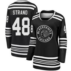 Women's Austin Strand Chicago Blackhawks Alternate 2019/20 Premier Jersey - Black Breakaway