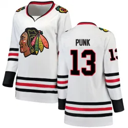 Women's CM Punk Chicago Blackhawks Away Jersey - White Breakaway