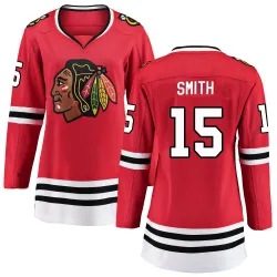 Women's Craig Smith Chicago Blackhawks Red Home Jersey - Black Breakaway