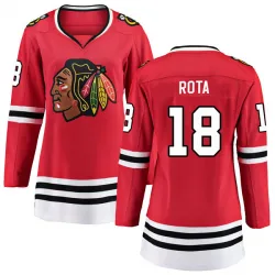 Women's Darcy Rota Chicago Blackhawks Red Home Jersey - Black Breakaway