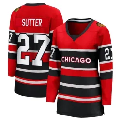 Women's Darryl Sutter Chicago Blackhawks Red Special Edition 2.0 Jersey - Black Breakaway