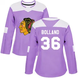 Women's Dave Bolland Chicago Blackhawks Fights Cancer Practice Jersey - Purple Authentic