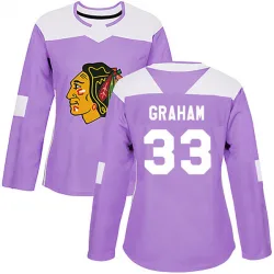 Women's Dirk Graham Chicago Blackhawks Fights Cancer Practice Jersey - Purple Authentic