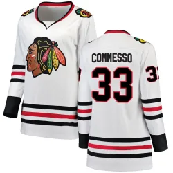 Women's Drew Commesso Chicago Blackhawks Away Jersey - White Breakaway