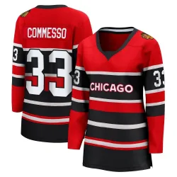 Women's Drew Commesso Chicago Blackhawks Red Special Edition 2.0 Jersey - Black Breakaway