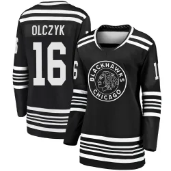 Women's Ed Olczyk Chicago Blackhawks Alternate 2019/20 Premier Jersey - Black Breakaway