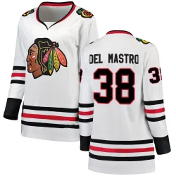 Women's Ethan Del Mastro Chicago Blackhawks Away Jersey - White Breakaway