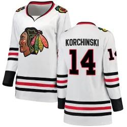 Women's Kevin Korchinski Chicago Blackhawks Away Jersey - White Breakaway