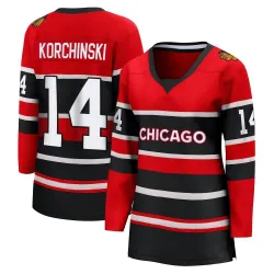 Women's Kevin Korchinski Chicago Blackhawks Red Special Edition 2.0 Jersey - Black Breakaway