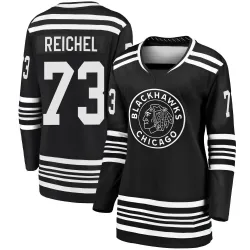 Women's Lukas Reichel Chicago Blackhawks Alternate 2019/20 Premier Jersey - Black Breakaway