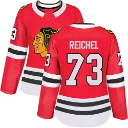 Women's Lukas Reichel Chicago Blackhawks Red Home Jersey - Black Authentic