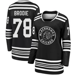 Women's TJ Brodie Chicago Blackhawks Alternate 2019/20 Premier Jersey - Black Breakaway