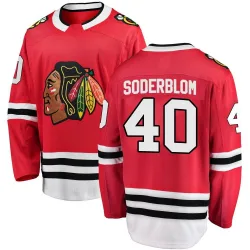 Youth Arvid Soderblom Chicago Blackhawks Red Home Jersey - Black Breakaway