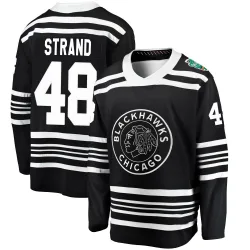 Youth Austin Strand Chicago Blackhawks 2019 Winter Classic Jersey - Black Breakaway