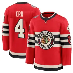 Youth Bobby Orr Chicago Blackhawks Red 2025 Winter Classic Jersey - Black Premium