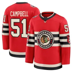 Youth Brian Campbell Chicago Blackhawks Red 2025 Winter Classic Jersey - Black Premium