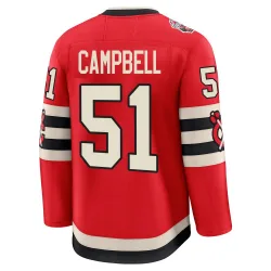 Youth Brian Campbell Chicago Blackhawks Red 2025 Winter Classic Jersey - Black Premium