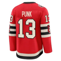 Youth CM Punk Chicago Blackhawks Red 2025 Winter Classic Jersey - Black Premium