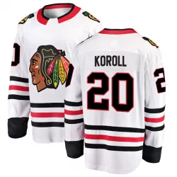 Youth Cliff Koroll Chicago Blackhawks Away Jersey - White Breakaway